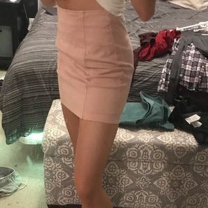 pink mini skirt
